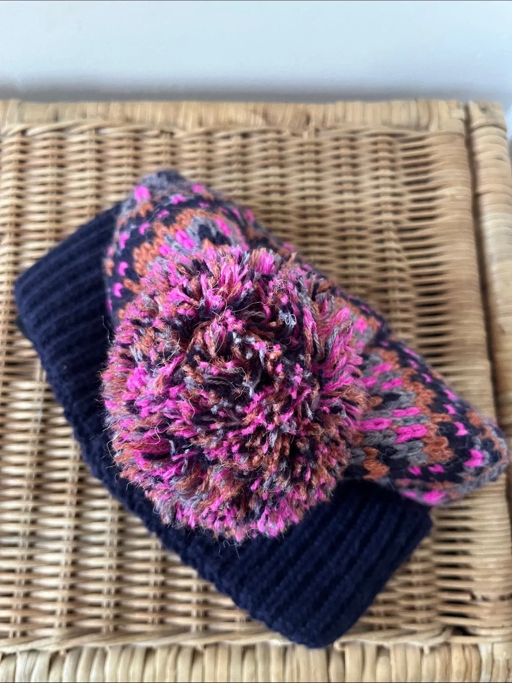 Free People First Frost Fairisle Pom Pom Beanie NEW